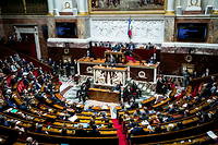 Photo de l'hémicycle de l'Assemblée nationale, le 3 mars 2022.

