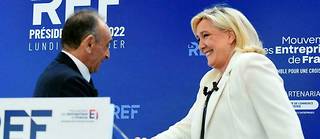 Marine Le Pen et Éric Zemmour le 21 février 2022.
