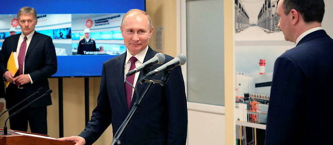 Vladimir Poutine, lors d'une visite de la centrale thermique Mayakovskaya d'Inter RAO a Kaliningrad, en Russie,  le 2 mars 2018. (illustration)
 
