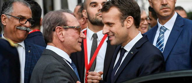 Emmanuel Macron and Bertrand Delanoe in 2018.