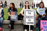 Manifestantes en faveur de l&#039;avortement a Washington, le 14 mai.
