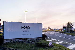 L'entrée du site Stellantis de Mulhouse,  où est fabriquée la Peugeot 308.
