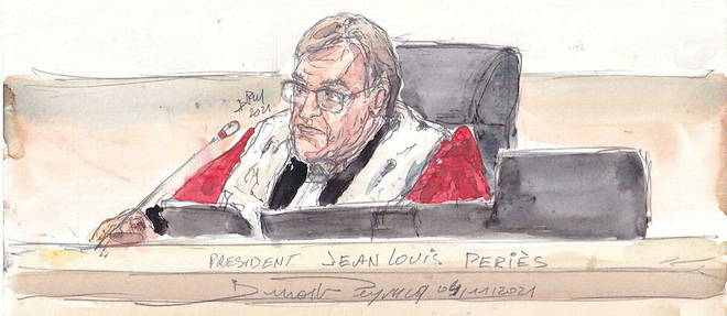 Au proces des attentats du 13 novembre 2015, le president de la cour d'assises speciale, Jean-Louis Peries.
