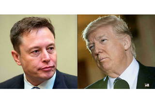 Le milliardaire sud-african Elon Musk et l'ancien président américain Donald Trump.
