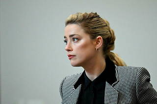 Amber Heard le 24 mai pendant le procès à Fairfax.
