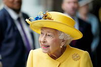La reine Elizabeth II lors de l'inauguration de la station de métro portant son nom le 17 mai dernier.
