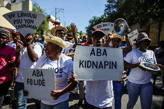 Les manifestations pour déplorer les kidnappings sont courantes en Haïti. (Photo d'illustration)
