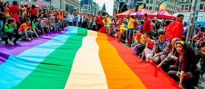 Photo d'archives de la Belgian Pride 2019.
