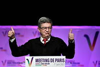 Jean-Luc Mélenchon, leader de l'union de la gauche (Nupes), n'est pas candidat aux législatives de juin.  
