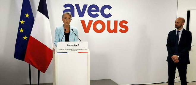 Elisabeth Borne au soir du premier tour des elections legislatives a Paris, le 12 juin 2022.
 
