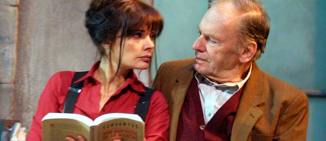 Jean-Louis et Marie Trintignant en 2001 dans << Comedie sur un quai de gare >>, ecrit et realise Samuel Benchetrit. 