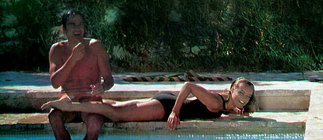 Alain Delon et Romy Schneider dans << La Piscine >>, en 1969.  
