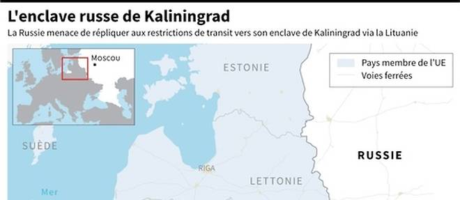 Kaliningrad, une enclave russe encadree par l'Otan