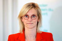 La ministre de la Transition énergétique, Agnès Pannier-Runacher, lors d'une présentation de GRTgaz à Bois-Colombes, au nord-ouest de Paris, le 23 juin 2022. 
