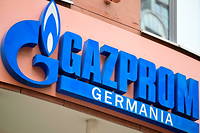 Cette photo d'archive prise le 5 avril 2022 montre le siège de la filiale allemande du géant gazier russe Gazprom, Gazprom Allemagne, à Berlin.
 
