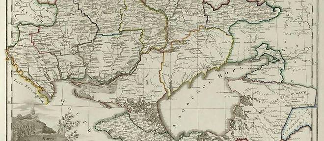 La << nouvelle Russie >>, aujourd'hui le sud et l'est de l'Ukraine, en 1800.
