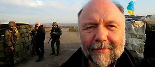 
Témoin.  Au début de la guerre en Ukraine, Andreï Kourkov nous a envoyé ce selfie depuis la frontière avec la Slovaquie. 