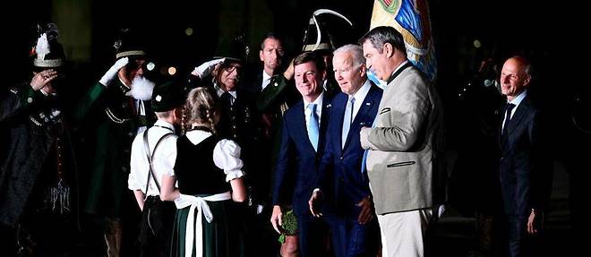 Joe Biden est arrive a Munich, samedi 25 juin.
