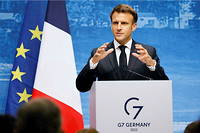 Emmanuel Macron s'est exprime a l'issue du sommet du G7.
