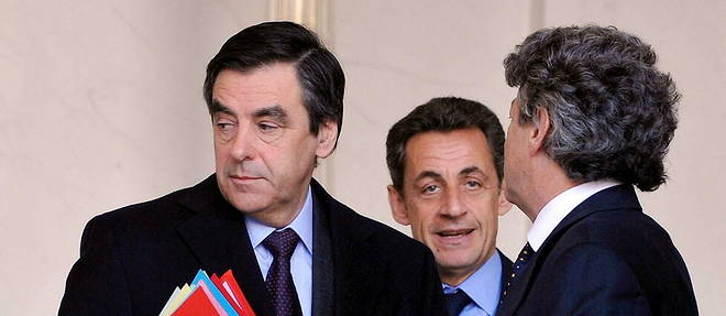 Nicolas Sarkozy, Francois Fillon et Jean-Louis Borloo, un tango a trois au sommet de l'Etat.
