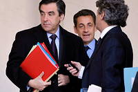 Nicolas Sarkozy, François Fillon et Jean-Louis Borloo, un tango à trois au sommet de l'État.
