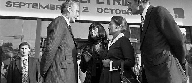Simone Veil, ministre de la Sante sous la presidence de Valery Giscard d'Estaing, ici en septembre 1977, a Paris.
