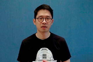 L'ancien leader du mouvement étudiant à Hong Kong, Nathan Law, aujourd'hui en exil.
