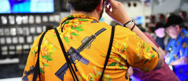 Lors de la reunion annuelle de la National Rifle Association (NRA) au George R. Brown Convention Center, a Houston (Texas), le 28 mai. 