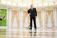 Le president russe Vladimir Poutine le 29 juin 2022 a Ashgabat, au Turkmenistan.
