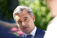 Gérald Darmanin lors d'une cérémonie de remise de l'hôtel Beauvau à Paris le 4 juillet 2022. 
 
