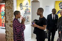 Vernissage de l'exposition << Identites contemporaines de la Cote d'Ivoire >>, le 8 juin dernier a Paris.
