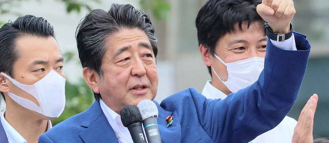 Le 6 juillet, Shinzo Abe etait encore en campagne pour les candidats du Parti liberal-democrate.
