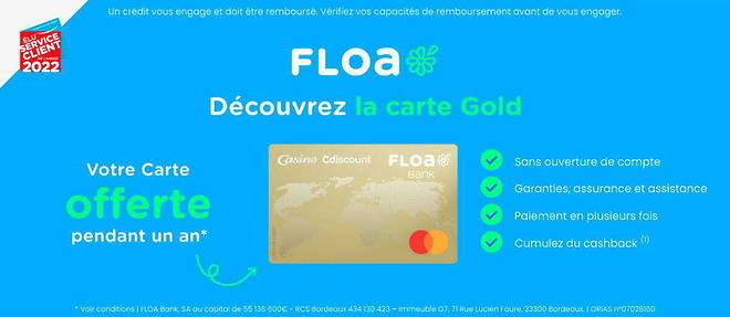 FLOA Bank : une carte Gold offerte pendant un an !