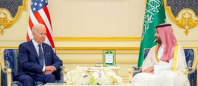 Le president americain Joe Biden a rencontre le prince heritier Mohammed ben Salmane en Arabie saoudite, vendredi.
