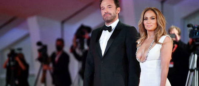Ben Affleck et Jennifer Lopez lors de la projection du film << The Last Duel >>, presente hors competition lors de la 78e Mostra de Venise, le 10 septembre 2021. 
