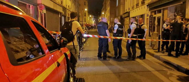 Une fusillade a fait un mort et quatre blesses rue Popincourt a Paris, le 18 juillet 2022.

