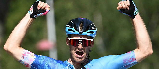 Le coureur canadien Hugo Houle a remporte la 16e etape du Tour de France, 178,5 km entre Carcassonne et Foix, le 19 juillet 2022.
 
