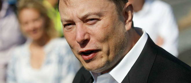 Elon Musk a Grunheide, pres de Berlin, le 3 septembre 2020. 
