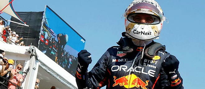 Max Verstappen au Grand Prix de France de Formule 1 sur le circuit Paul-Ricard au Castellet, dans le sud de la France, le 24 juillet 2022. 
