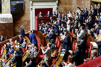 Les députés à la gauche de l'hémicycle de l'Assemblée nationale, le 11 juillet 2022.
