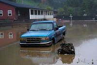 Des inondations à Jackson, dans le Kentucky, le 30 juillet 2022. 
 
