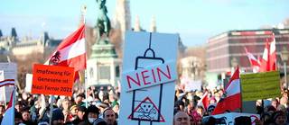 Manifestation contre la vaccination en Autriche.
