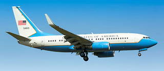 Un Boeing C-40C de l'US Air Force, version militarisée du Boeing 737, du même type que celui qu'a utilisé Nancy Pelosi pour se rendre à Taïwan mardi 2 août 2022.
