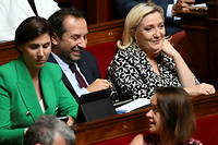 Marine Le Pen à l'Assemblée nationale.

