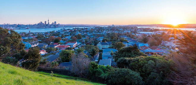 Une vue d'Auckland, l'une des principales villes de l'ile du Nord en Nouvelle-Zelande.
