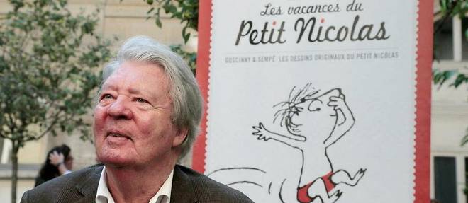 Jean-Jacques Sempe en juin 2014, a une seance de dedicace dediee au << Petit Nicolas >>.
