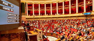 Le résultat d'un vote sur le projet de loi pouvoir d'achat, à l'Assemblée nationale, le 18 juillet. 
