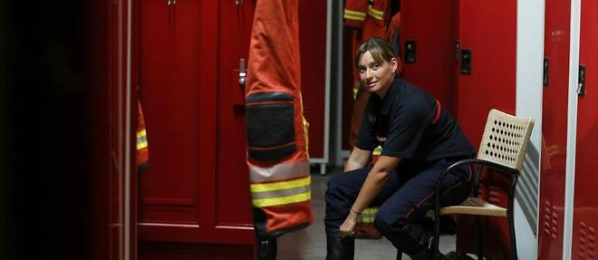 Aurelie, pompier volontaire pour "securiser les gens" fait la fierte de sa fille