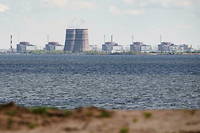 La centrale nucleaire de Zaporijia en Ukraine, occupee par les Russes.
