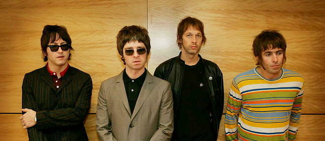 De gauche a droite, Gem, Noel Gallagher, Andy Bell et Liam Gallagher.
